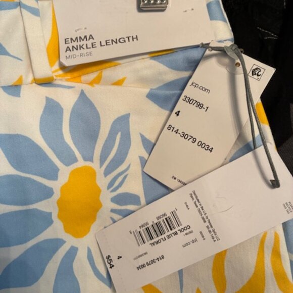 Liz Claiborne Floral Ankle Length Pants - NWT - Picture 10 of 11